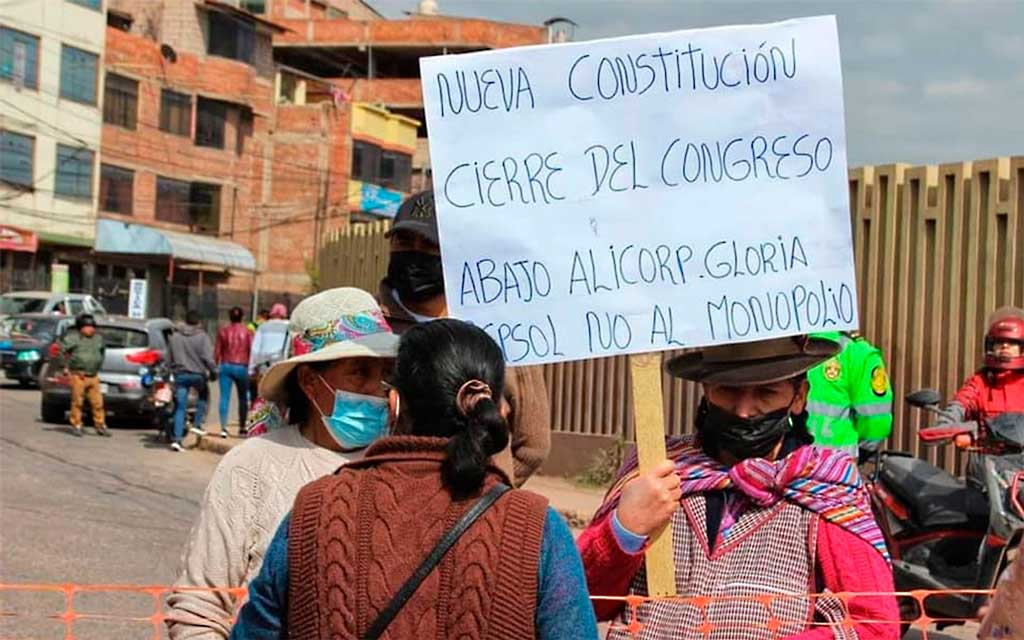El sur del Perú se alista a movilizarse por el cambio de Constitución, el cierre del Congreso y el fin de los monopolios